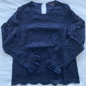 Blouse blue navy MASSIMO Dutti Size M